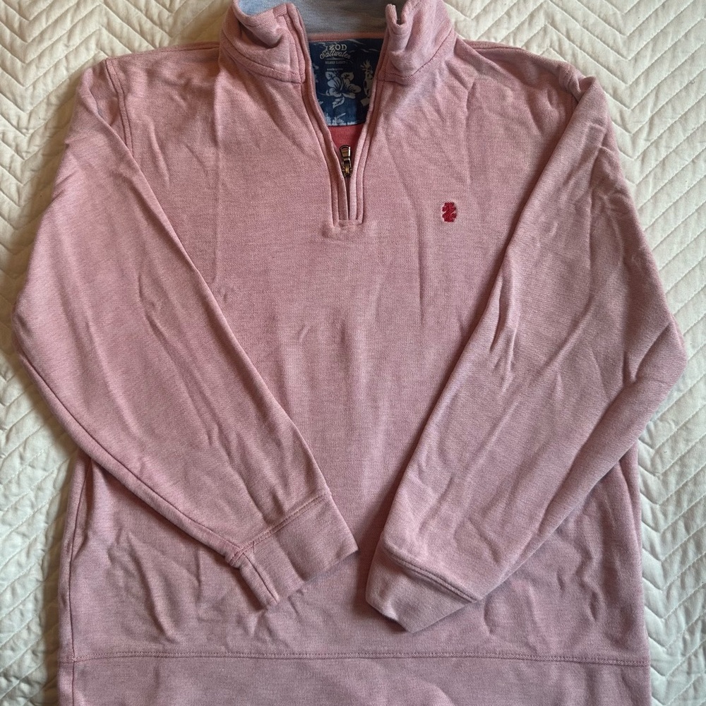 Izod Men's Muted Pink Quarter Zip